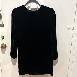 COS Black Velvet Long Sleeve Dress size 8